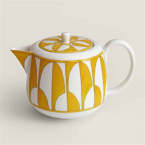 hermes tea pot|Hermes decorative plate.